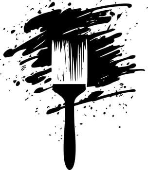 Brush Strokes, Minimalist and Simple Silhouette - Vector illustration