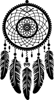 Dream Catcher - Minimalist and Flat Logo - Vector illustration