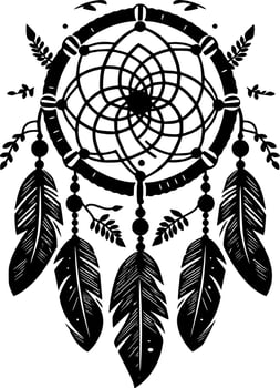 Dream Catcher - High Quality Vector Logo - Vector illustration ideal for T-shirt graphic
