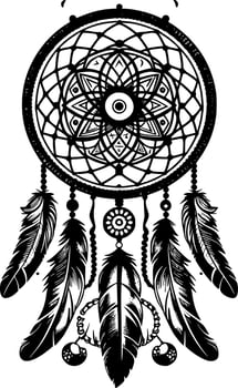 Dream Catcher - Minimalist and Flat Logo - Vector illustration