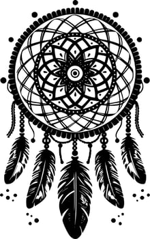 Dream Catcher - Minimalist and Flat Logo - Vector illustration