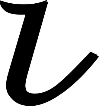 Vector silhouette of  letters abc on white background