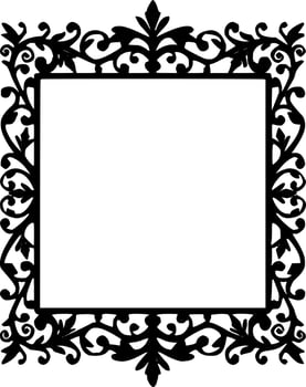 Vector silhouette of photo frame on white background
