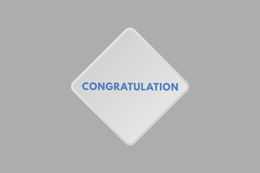 Congratulation text Button. Congratulation Sign Icon Label Sticker Web Buttons vector