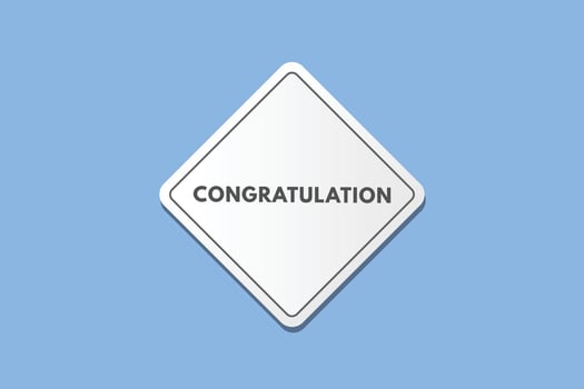 Congratulation text Button. Congratulation Sign Icon Label Sticker Web Buttons vector