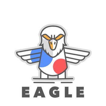 Eagle outline mascot vector