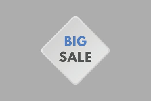 Big Sale text Button. Big Sale Sign Icon Label Sticker Web Buttons vector