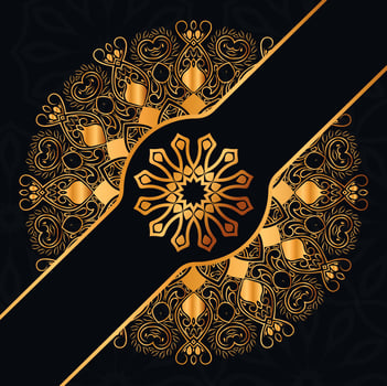 Islamic Arabic Background Soft Cream Color with Mandala Ornament and Frame vector