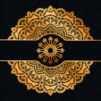 Islamic Arabic Background Soft Cream Color with Mandala Ornament and Frame vector