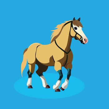 a cartoon horse illustration art vector