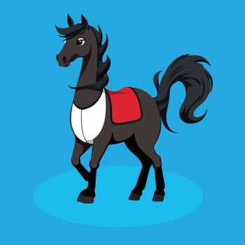 a cartoon horse illustration art vector