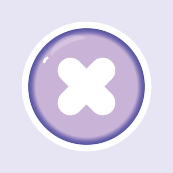cross wrong cancel flat gradient vector icon