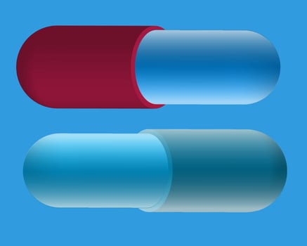 3D Medicine Pills vector illustration, 3d vector icon. Medical capsules. Healthcare and medicine concept