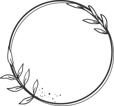 Circle Floral border with hand drawn flowers and leaves for wedding or engagement or greeting card png