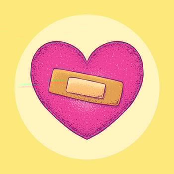 Broken Hearts Illustration vector