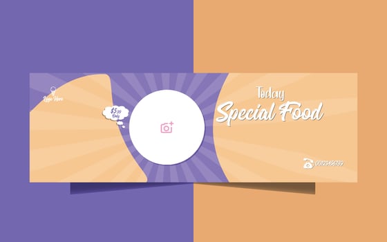 social media cover template vector