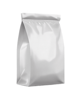 White blank packaging on transparent background, created with png