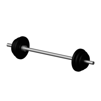 3d icon barbell Isolated on Transparent Background png