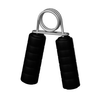 3d icon hand gripper Isolated on Transparent Background png