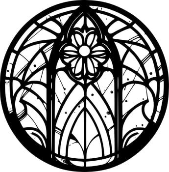 Stained Glass, Minimalist and Simple Silhouette - Vector illustration