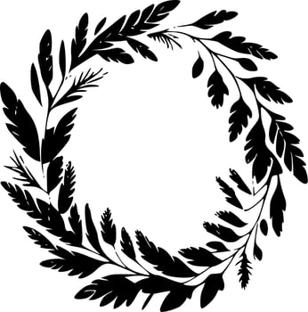 Wreath, Minimalist and Simple Silhouette - Vector illustration