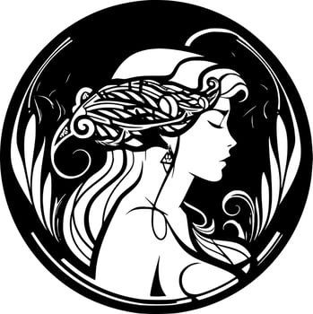 Art Nouveau - Minimalist and Flat Logo - Vector illustration