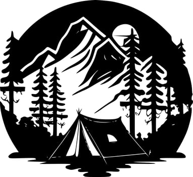 Camping - High Quality Vector Logo - Vector illustration ideal for T-shirt graphic