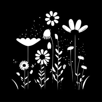 Spring Flowers - Minimalist and Flat Logo - Vector illustration