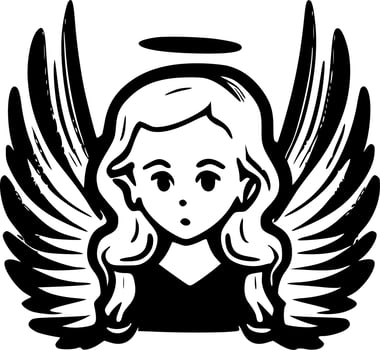 Angel - High Quality Vector Logo - Vector illustration ideal for T-shirt graphic