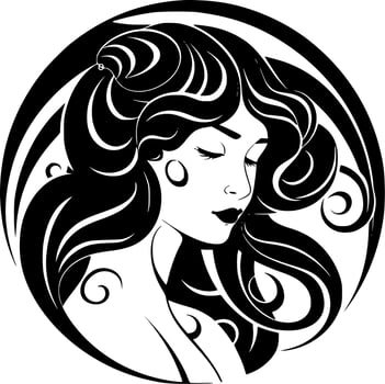 Art Nouveau, Minimalist and Simple Silhouette - Vector illustration