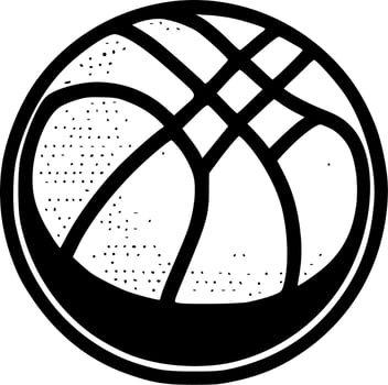 Basketball - Minimalist and Flat Logo - Vector illustration