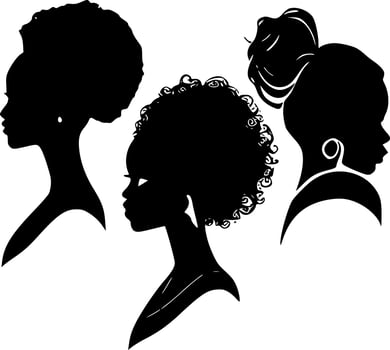 Black women - High Quality Vector Logo - Vector illustration ideal for T-shirt graphic