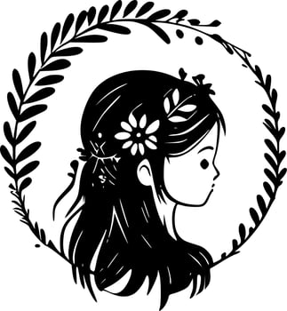 Boho, Black and White Vector illustration