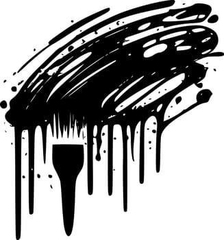 Brush Strokes - Black and White Isolated Icon - Vector illustration