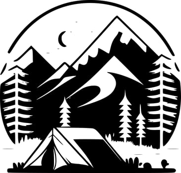 Camping - High Quality Vector Logo - Vector illustration ideal for T-shirt graphic
