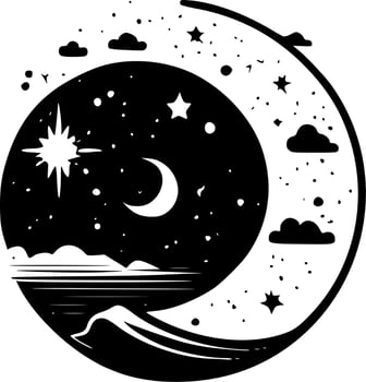 Celestial - Minimalist and Flat Logo - Vector illustration