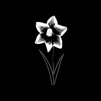 Daffodil - Minimalist and Flat Logo - Vector illustration