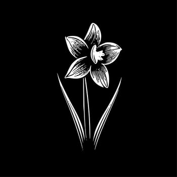 Daffodil - Minimalist and Flat Logo - Vector illustration