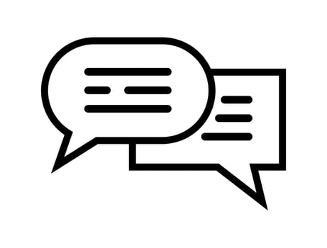 vector illustration of chatting icon on white background