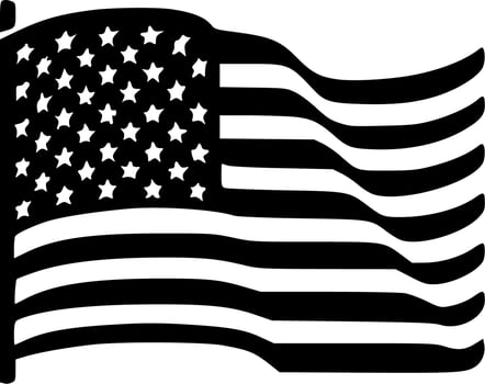 American Flag - Minimalist and Flat Logo - Vector illustration