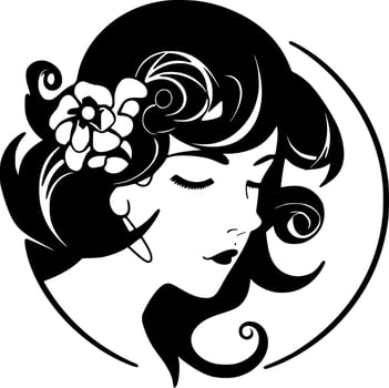 Art Nouveau, Minimalist and Simple Silhouette - Vector illustration