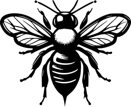 Bee, Minimalist and Simple Silhouette - Vector illustration