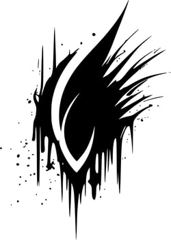 Bleach Effect - Black and White Isolated Icon - Vector illustration