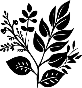 Botanical, Black and White Vector illustration
