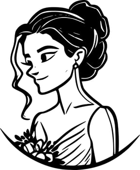 Bridal, Minimalist and Simple Silhouette - Vector illustration