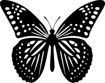 Butterfly, Minimalist and Simple Silhouette - Vector illustration