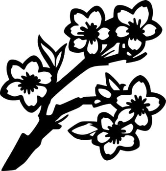 Cherry Blossom - High Quality Vector Logo - Vector illustration ideal for T-shirt graphic