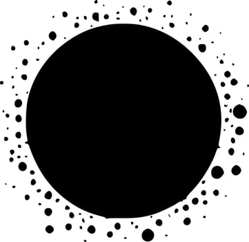 Circle - Black and White Isolated Icon - Vector illustration