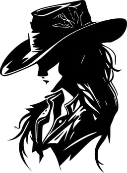 Cowgirl - High Quality Vector Logo - Vector illustration ideal for T-shirt graphic