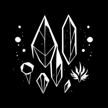 Crystals, Minimalist and Simple Silhouette - Vector illustration